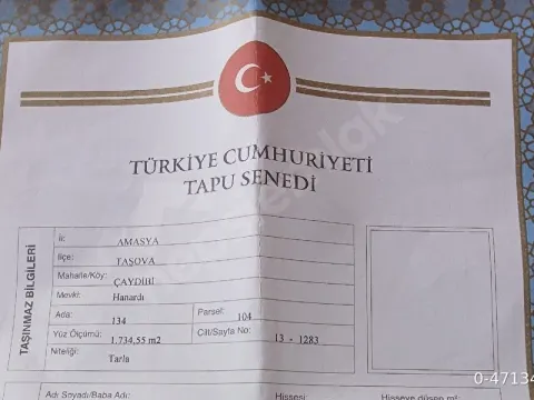 Ev yapımına uygun tarla