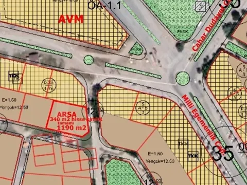 Dadaşkent'de satılık 4 kat konut imarlı arsa hissesi