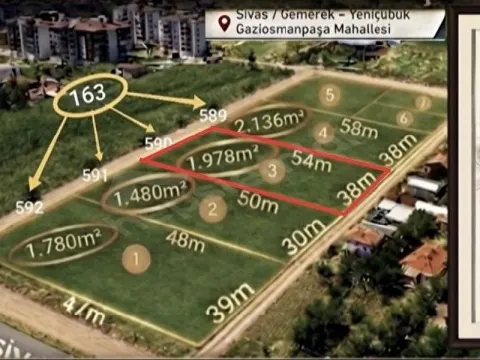 Sivas Gemerek Yenicubukta uygun fiyatlı geniş arsa