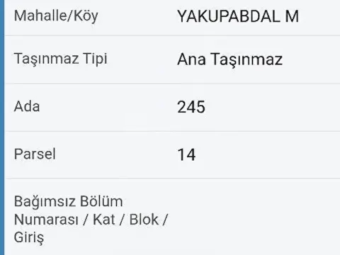 Yakupabdal satılık tarla